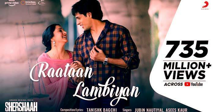 Hindi romantic song Raataan Lambiyan Song Lyrics in Hindi at just lyrics